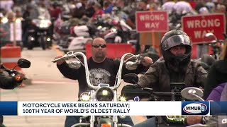 Motorcycle week begins Saturday 100th year of worlds oldest rally [upl. by Sipple]