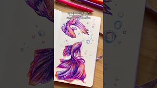 Elke dag tekenen Dag 4 Exotic ✨🐠🌺 inktober schetsboek tekenen￼ art drawing [upl. by Darya]