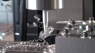 Cutting a switch knob from 6061 aluminum using a CNC mill as a lathe [upl. by Nnyleak601]