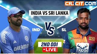 LIVE India vs Sri Lanka 2nd ODI  IND vs SL Live Cricket Match Today  Sony Sports Live [upl. by Eesac704]