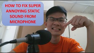 QUICK FIX Noisy Static Background Sound from Microphone [upl. by Nelsen912]