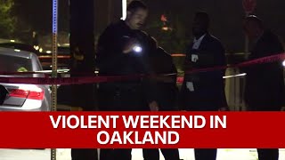 Oakland leaders vow to curb crime after 3 weekend homicides [upl. by Eugor]