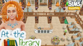 The SimsFreePlay Library Tour with Cafe Sim Springs Renovated Library Tour Floor Plans [upl. by Akitan484]