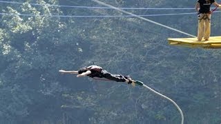 Bungee Jumping in Rishikesh India  Jumpin Heights  Bungee Jump  Rishikesh Tourism [upl. by Nilhtac]