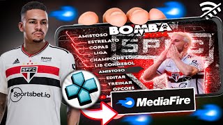 🚨NOVO BOMBA PATCH 2024 Com Brasileirão Para PPSSPP Via Mediafire [upl. by Zipnick]