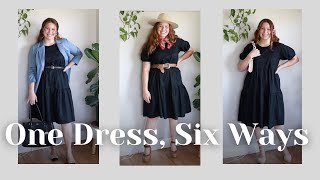 How to Style a Tiered Smock Dress for the Summer Everlane Tiered Cotton Dress Six Ways [upl. by Heddy]