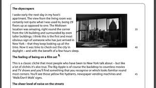 Exemplar Part A Travelogues NY Dover IGCSE Edexcel English Language B SAMs Sample model answers [upl. by Yrod]