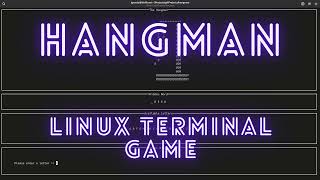 Hangman game developed in C amp nCurses [upl. by Nadean]