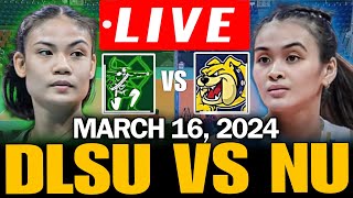 DLSU VS NU Round 1 🔴LIVE  MARCH 16 2024  UAAP SEASON 86 WOMENS VOLLEYBALL [upl. by Palgrave]