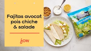 Recette des Fajitas avocat pois chiche amp salade [upl. by Scopp]