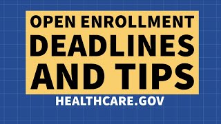 ACA Open Enrollment Deadlines amp Tips [upl. by Deloris]