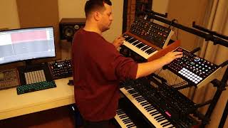 Fooling around with Behringer Poly D UBXA ASM Hydrasynth and Novation Peak [upl. by Sivolc]