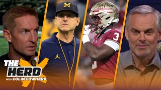 Jim Harbaugh potential fit with Bears is the CFP right without Florida State  CFB  THE HERD [upl. by Hurst]