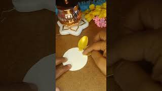 Spoon candle holder at home 💖Diwali decoration ideasspoonart diy handmade shorts [upl. by Barkley]