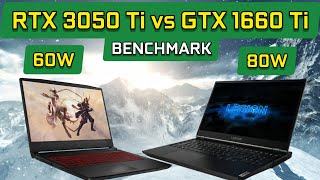 RTX 3050 Ti VS GTX 1660 Ti  Laptop GPU Test in 8 Games [upl. by Nywloc]