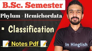 Classification Of Hemichordata  Phylum  Hemichordata  Bsc Semester  By Dadhich Sir [upl. by Llenreb838]