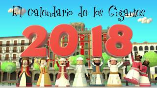 El calendario de los Gigantes de Pamplona 2018 [upl. by Stoffel]