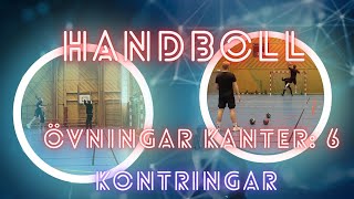 Handboll  Övningar till kanter Del 6 Kontringar Handball drills wing player part 6  Fast break [upl. by Gujral606]