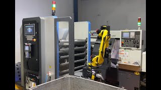 GoodWay GLS200 Machine Tending Application with Fanuc M10ID12 Robot [upl. by Rehpotsirhcnhoj]