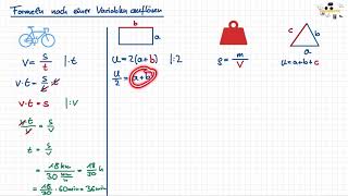 Formeln nach Variablen auflösen [upl. by Uol]