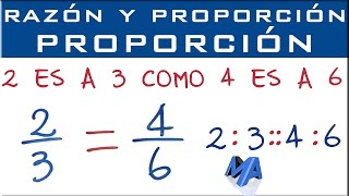 Qué es una proporción EJEMPLOS [upl. by Amej378]