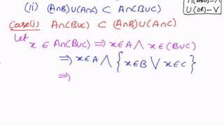 Algebra Proofs Laws of Set operations Distributive Law 2 [upl. by Satterfield327]