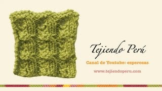 Trenza con nudos tejida en dos agujas o palitos [upl. by Ellesij104]