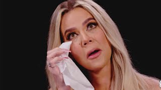 Khloé Kardashian Cries MASCARA TEARS While Eating SPICY Wings [upl. by Hachman]