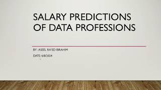 Salary Prediction Machine Learning Project [upl. by Eilsek]