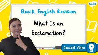 What Is an Exclamation  KS2 English Concept for Kids [upl. by Ricketts]