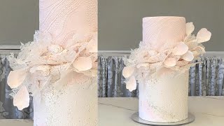 NEW RICE PAPER Edible CRINOLINE Aged Stone Fondant Modern Abstract CakesCake Decorating Tutorial [upl. by Eojyllib]