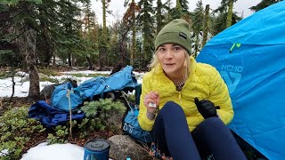 1 Night Solo Camping in the Snow How I Stay Warm for Winter Camping [upl. by Munster]