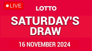 The National Lottery Lotto Draw Live results from Saturday 16 November 2024  tonights lotto [upl. by Tepper295]