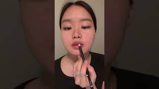 How to over line your lips like Kpop idols PART 1 kpopmakeup liplinerhack liptrend [upl. by Arretahs]