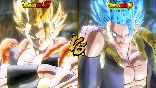 DBZ Gogeta vs DBS Gogeta  Side by Side comparison  Dragon Ball Xenoverse 2 [upl. by Milano]