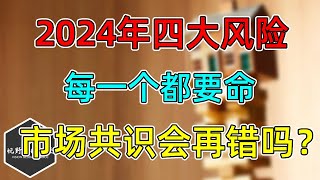 美股 2024年四大风险，每一个都要命！23年悲观共识预测错误，市场大涨！24年乐观共识，会再次犯错吗？ [upl. by Salahcin]