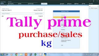 stock item purchase in qntl and sale in kg in tally prime  tally prime in hindi  tally prime [upl. by Calhoun]