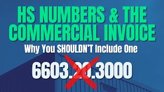 Why You Shouldnt Include HS Numbers on a Commercial Invoice [upl. by Eiramana]