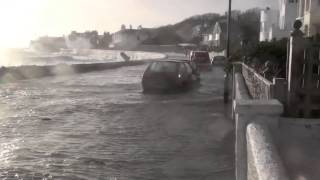 Castletown flood  Isle Of Man  January 2014 [upl. by Newbold]