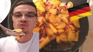 How to make Bratkartoffeln German fries explained in English from German guy 😋 [upl. by Larochelle]