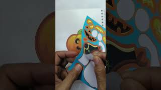 🌟Decorate with Sticker Book Spooky Halloween Pumpkin 🎃 stickersplay paperplay caketopper [upl. by Lapointe]