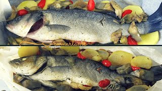 Ricetta facile e gustosa SPIGOLA O BRANZINO AL CARTOCCIO CON CARCIOFI E PATATE [upl. by Mandie]