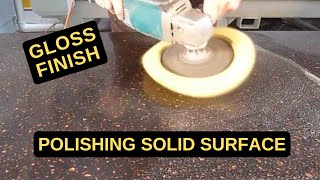 How to Polish Solid Surface Countertops  Gloss Finish [upl. by Goat]