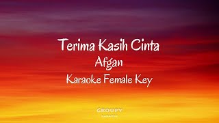 Terima Kasih Cinta  Afgan  Karaoke Female Key [upl. by Domini]