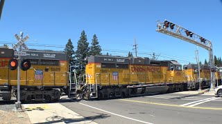 UPY 1006 3 Units Florin Flyer Local  Mercantile Dr Railroad Crossing Rancho Cordova CA [upl. by Naimerej]