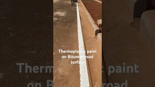 Thermoplastic paint on Black top Bitumen road [upl. by Norm]