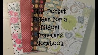 DIY Pocket Folder for Midori Travelers Notebook [upl. by Ntsud677]