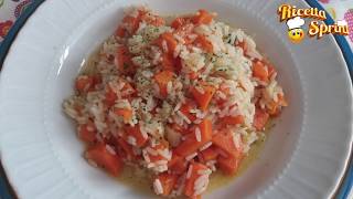 Risotto con la zucca e brodo [upl. by Penthea]