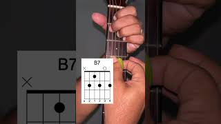 B7 chord basic chords beginnerguitartutorial [upl. by Emyaj]