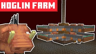 Minecraft Hoglin Farm 121  BEST DESIGN  7500 Items Per Hour [upl. by Atikkin953]